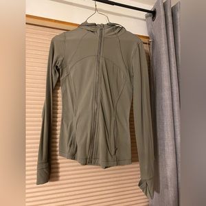 Lulu lemon size four green zip up
